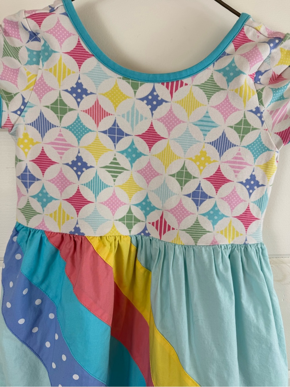 Matilda Jane Let’s Get Together Roy G Biv Dress Girls Size 6 Rainbow - Picture 3 of 8